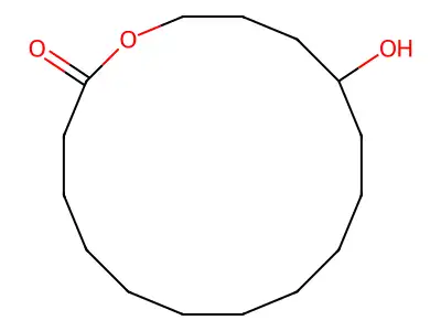 13-Hydroxy-oxacyclohexadecan-2-one structure
