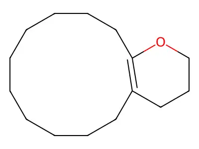 2H-Cyclododeca(b)pyran, 3,4,5,6,7,8,9,10,11,12,13,14-dodecahydro- structure