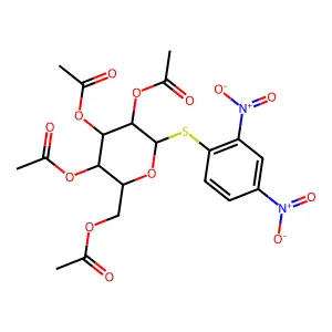 [3,4,5-Triacetyloxy-6-(2,4-dinitrophenyl)sulfanyloxan-2-yl]methyl acetate structure
