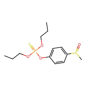 Phosphorothioic acid, O-(p-(methylsulfinyl)phenyl) O,O-dipropyl ester structure
