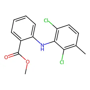 Benzoic acid, 2-((2,6-dichloro-3-methylphenyl)amino)-, methyl ester structure