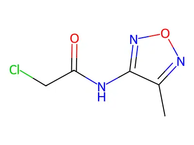 2-chloro-N-(4-methyl-1,2,5-oxadiazol-3-yl)acetamide structure