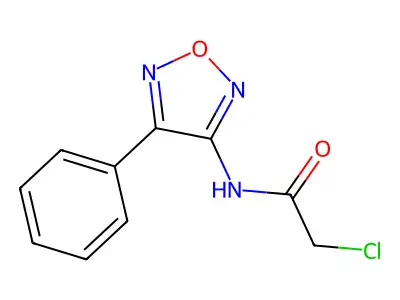 2-chloro-N-(4-phenyl-1,2,5-oxadiazol-3-yl)acetamide structure