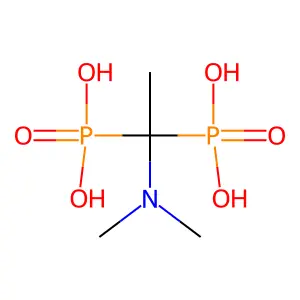 (1-(二甲氨基)亚乙基)二膦酸 structure