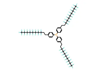 Tris[4-(3,3,4,4,5,5,6,6,7,7,8,8,9,9,10,10,10-heptadecafluorodecyl)phenyl]phosphane structure