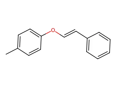 1-methyl-4-[(E)-2-phenylethenoxy]benzene structure