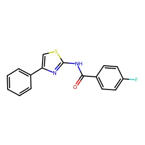 4-Fluoro-N-(4-phenyl-1,3-thiazol-2-yl)benzamide structure