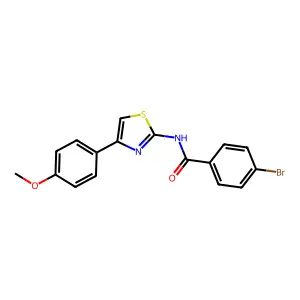 4-bromo-N-[4-(4-methoxyphenyl)-1,3-thiazol-2-yl]benzamide structure