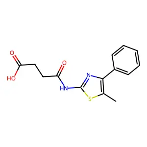 4-[(5-Methyl-4-phenyl-1,3-thiazol-2-yl)amino]-4-oxobutanoic acid structure