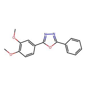 2-(3,4-Dimethoxyphenyl)-5-phenyl-1,3,4-oxadiazole structure