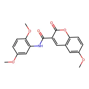 N-(2,5-dimethoxyphenyl)-6-methoxy-2-oxo-2H-chromene-3-carboxamide structure