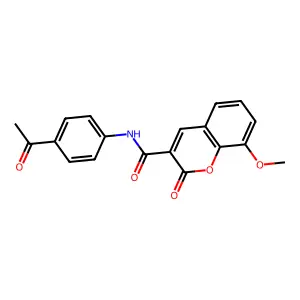 N-(4-acetylphenyl)-8-methoxy-2-oxo-2H-chromene-3-carboxamide structure