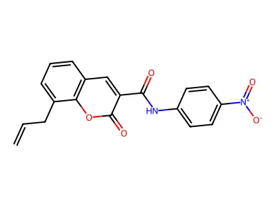 8-allyl-N-{4-nitrophenyl}-2-oxo-2H-chromene-3-carboxamide structure