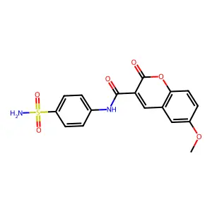6-methoxy-2-oxo-N-(4-sulfamoylphenyl)-2H-chromene-3-carboxamide structure