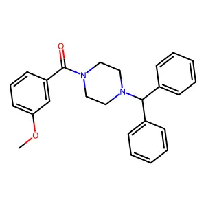 1-Benzhydryl-4-(3-methoxybenzoyl)piperazine structure