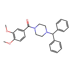1-Benzhydryl-4-(3,4-dimethoxybenzoyl)piperazine structure