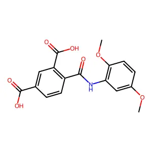 4-[(2,5-Dimethoxyanilino)carbonyl]isophthalic acid structure