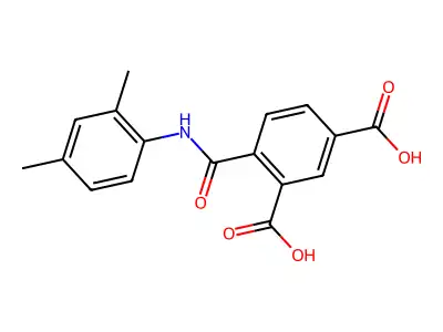 4-((2,4-Dimethylphenyl)carbamoyl)isophthalic acid structure