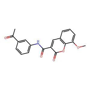 N-(3-acetylphenyl)-8-methoxy-2-oxo-2H-chromene-3-carboxamide structure