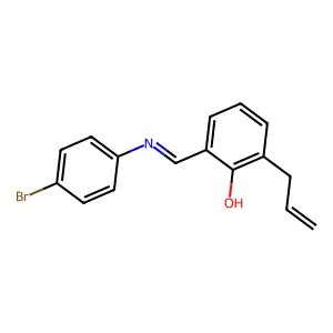 2-allyl-6-{(E)-[(4-bromophenyl)imino]methyl}phenol structure
