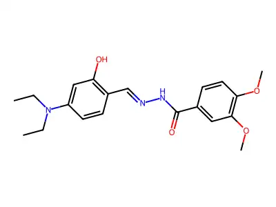 N'-{[4-(diethylamino)-2-hydroxyphenyl]methylidene}-3,4-dimethoxybenzohydrazide structure