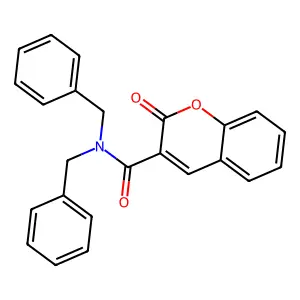 N,N-dibenzyl-2-oxo-2H-chromene-3-carboxamide structure