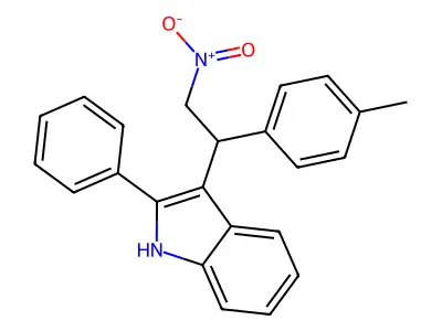 3-[1-(4-methylphenyl)-2-nitroethyl]-2-phenyl-1H-indole structure