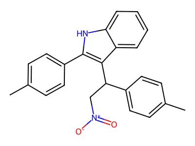 2-(4-methylphenyl)-3-[1-(4-methylphenyl)-2-nitroethyl]-1H-indole structure