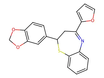 2-(1,3-Benzodioxol-5-yl)-4-(furan-2-yl)-2,3-dihydro-1,5-benzothiazepine structure