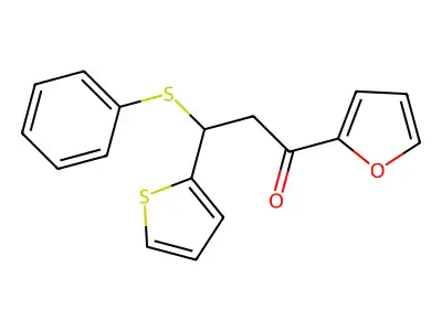 1-(2-Furanyl)-3-(phenylthio)-3-thiophen-2-yl-1-propanone structure