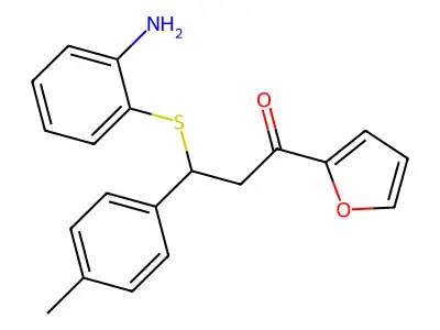 3-[(2-Aminophenyl)sulfanyl]-1-(furan-2-yl)-3-(4-methylphenyl)propan-1-one structure