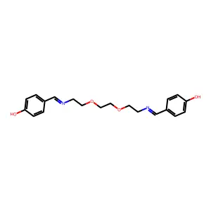 4,4'-((1Z,11Z)-5,8-dioxa-2,11-diazadodeca-1,11-diene-1,12-diyl)diphenol structure