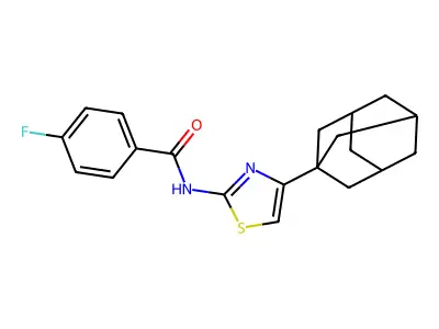N-[4-(1-adamantyl)-1,3-thiazol-2-yl]-4-fluorobenzamide structure