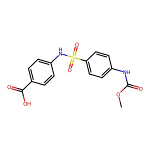 4-(4-((Methoxycarbonyl)amino)phenylsulfonamido)benzoic acid structure