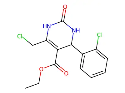 ethyl 6-(chloromethyl)-4-(2-chlorophenyl)-2-oxo-1,2,3,4-tetrahydropyrimidine-5-carboxylate structure