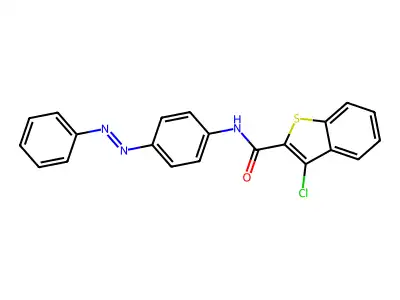 3-Chloro-N-(4-(phenyldiazenyl)phenyl)-1-benzothiophene-2-carboxamide structure