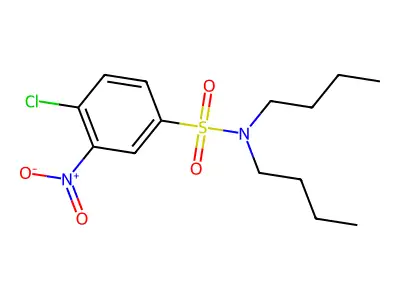 N,N-dibutyl-4-chloro-3-nitrobenzenesulfonamide structure