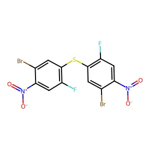 1-Bromo-5-(5-bromo-2-fluoro-4-nitrophenyl)sulfanyl-4-fluoro-2-nitrobenzene structure