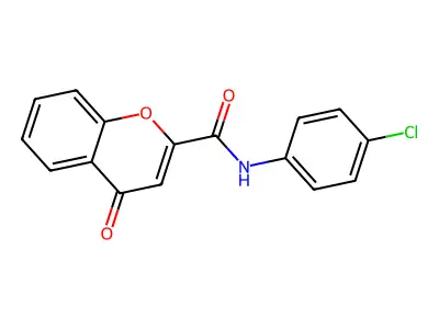 N-(4-chlorophenyl)-4-oxo-4H-chromene-2-carboxamide structure
