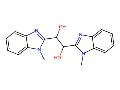 1,2-Bis(1-methyl-1H-benzo[d]imidazol-2-yl)ethane-1,2-diol structure