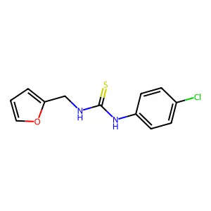 N-(4-chlorophenyl)-N'-(2-furylmethyl)thiourea structure