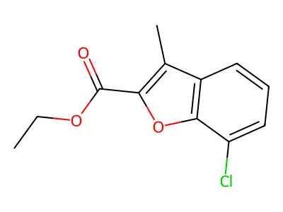 Ethyl 7-chloro-3-methyl-1-benzofuran-2-carboxylate structure