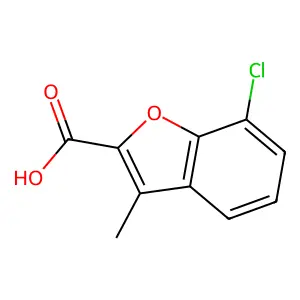 7-chloro-3-methyl-benzofuran-2-carboxylic Acid structure