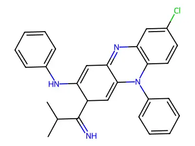 2-Phenazinamine, 8-chloro-3,5-dihydro-3-((1-methylethyl)imino)-N,5-diphenyl- structure