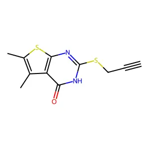 5,6-Dimethyl-2-prop-2-ynylsulfanyl-3H-thieno[2,3-d]pyrimidin-4-one structure