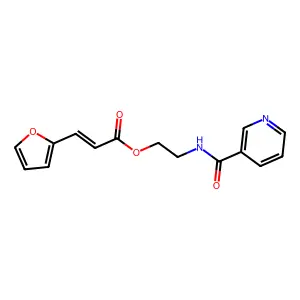 (E)-2-(nicotinamido)ethyl 3-(furan-2-yl)acrylate structure