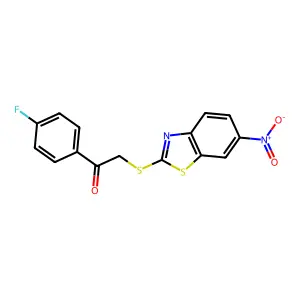 1-(4-Fluorophenyl)-2-((6-nitrobenzo[d]thiazol-2-yl)thio)ethanone structure