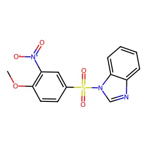 1-((4-methoxy-3-nitrophenyl)sulfonyl)-1H-benzo[d]imidazole structure