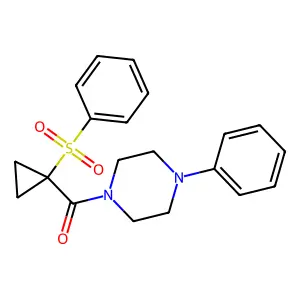 4-Phenylpiperazinyl (phenylsulfonyl)cyclopropyl ketone structure