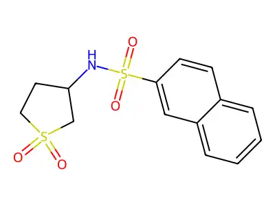 N-(1,1-dioxidotetrahydrothiophen-3-yl)naphthalene-2-sulfonamide structure